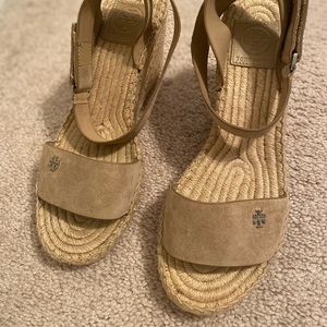 Tory Burch Suede Wedge Espadrilles